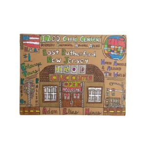 Adam Elias Hines - Izod Civic Center Drawing on Cardboard