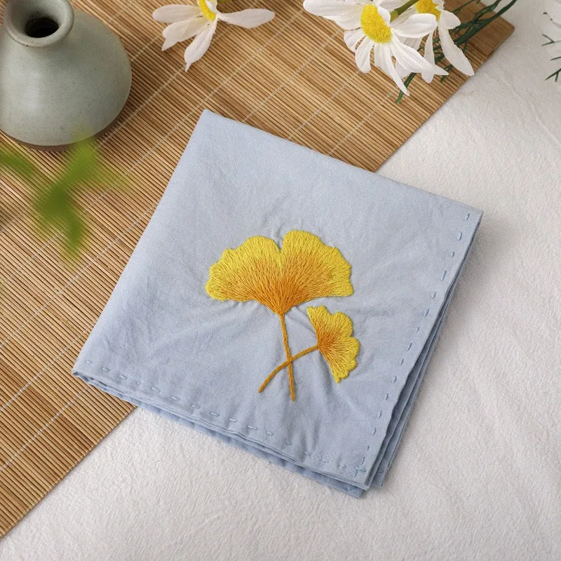 Beginners Napkins Hand Embroidery DIY Kit 30cm