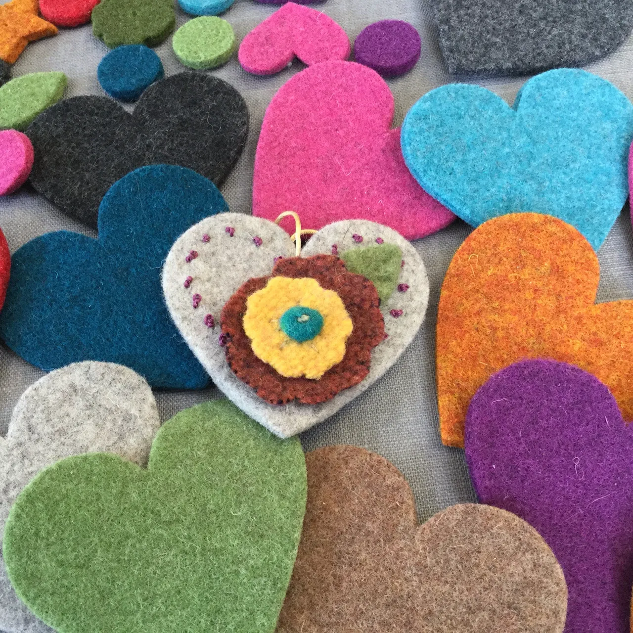 Big Felt Hearts