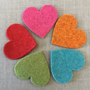 Big Felt Hearts