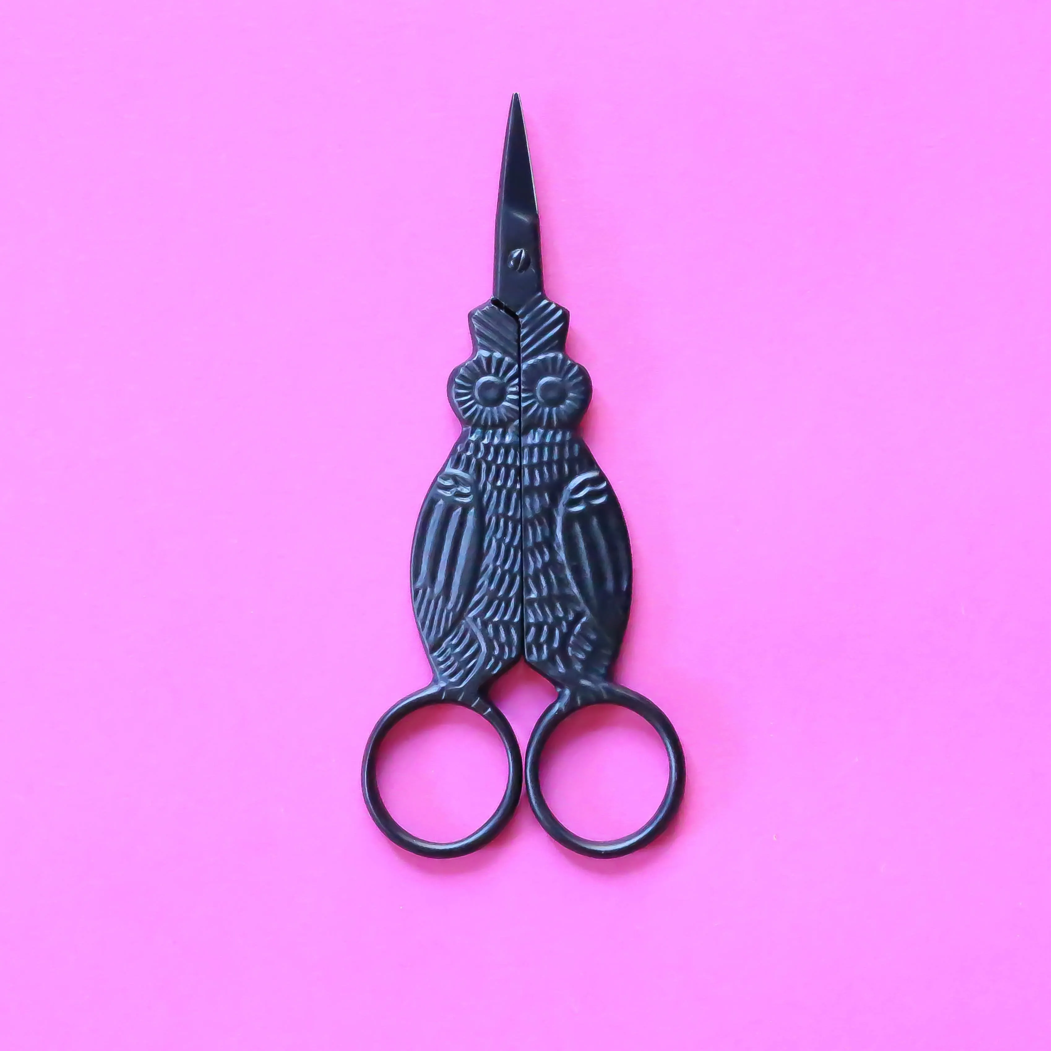 Black Owl Embroidery Scissors