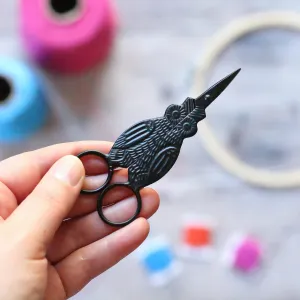 Black Owl Embroidery Scissors