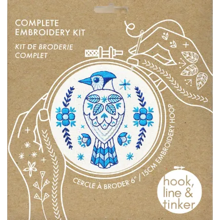 Blue Jay Complete Embroidery Kit