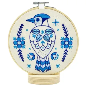 Blue Jay Embroidery DIY Kit