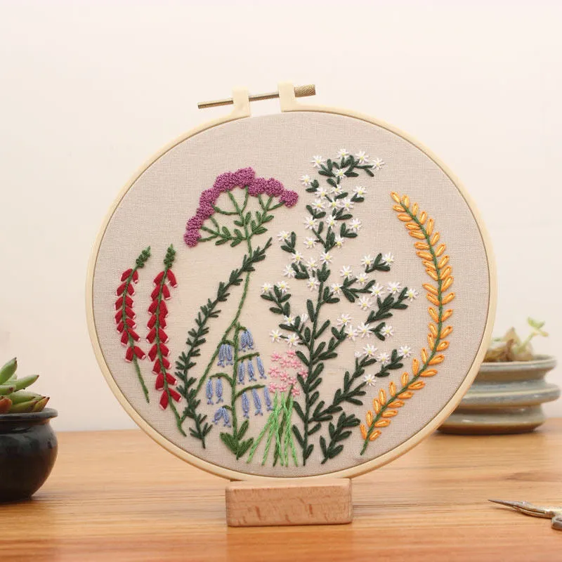 Botanical garden Hand Embroidery DIY Kit 20cm