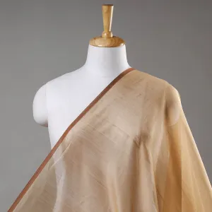 Brown - Traditional Chanderi Silk Cotton Handloom Fabric