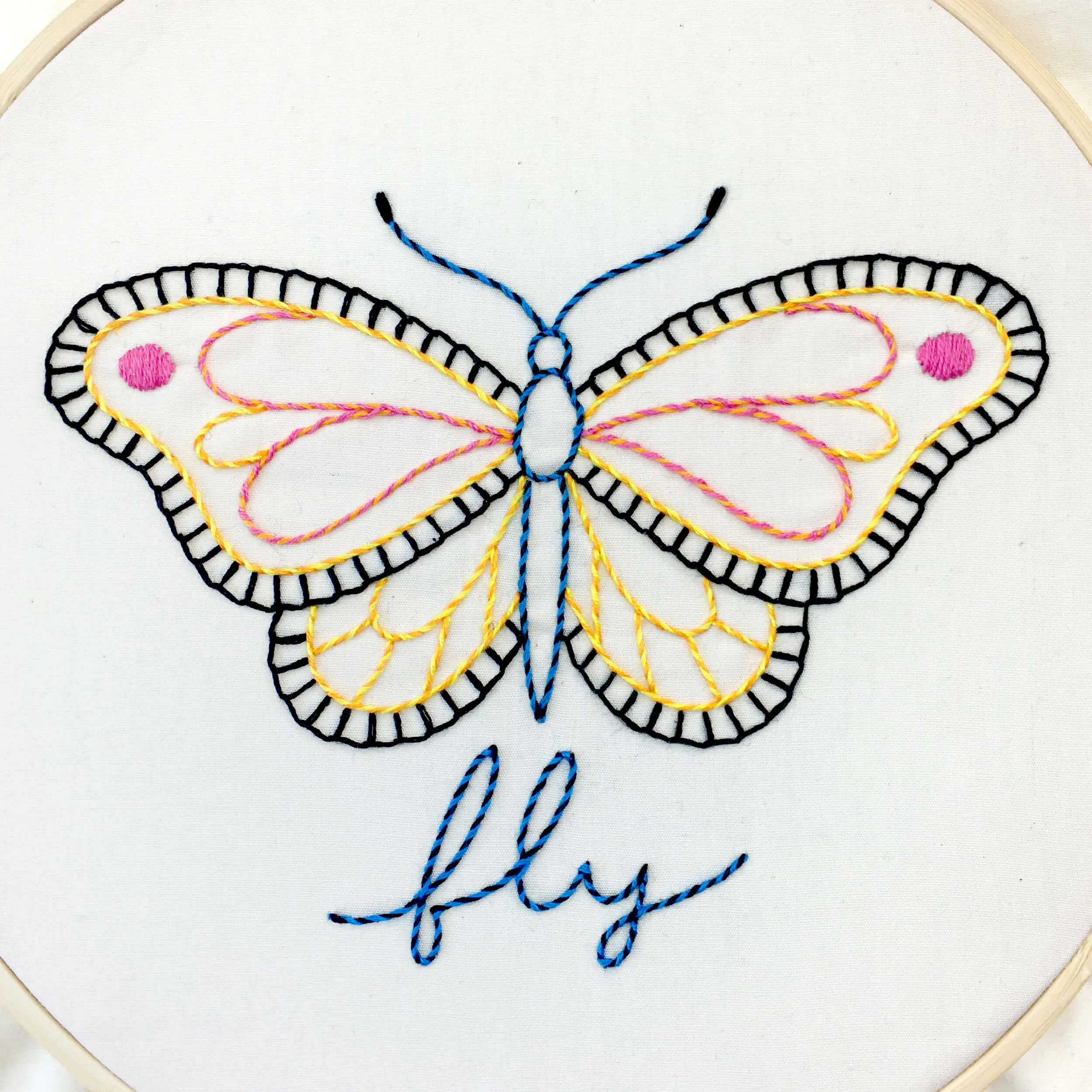 Butterfly embroidery kit