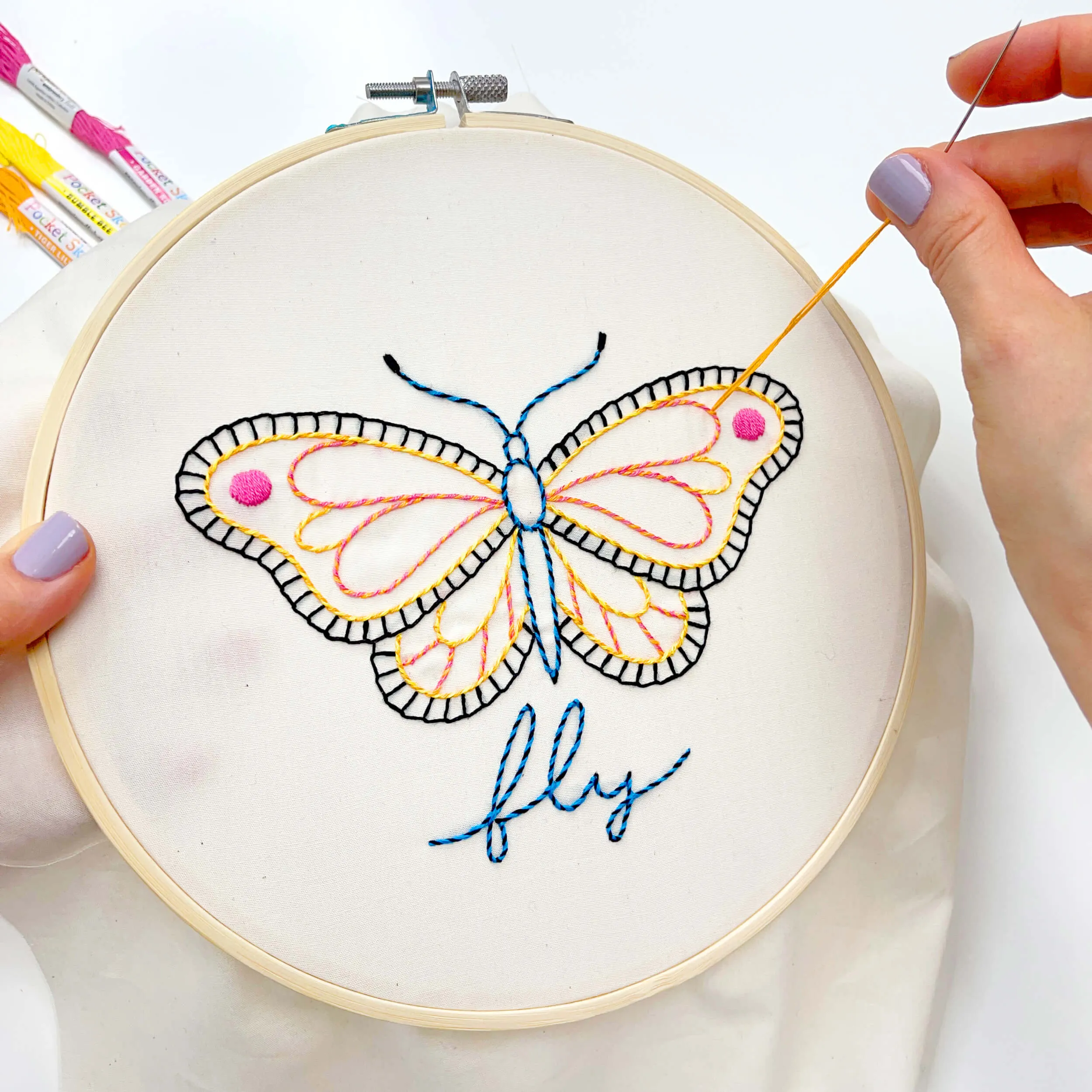 Butterfly embroidery kit