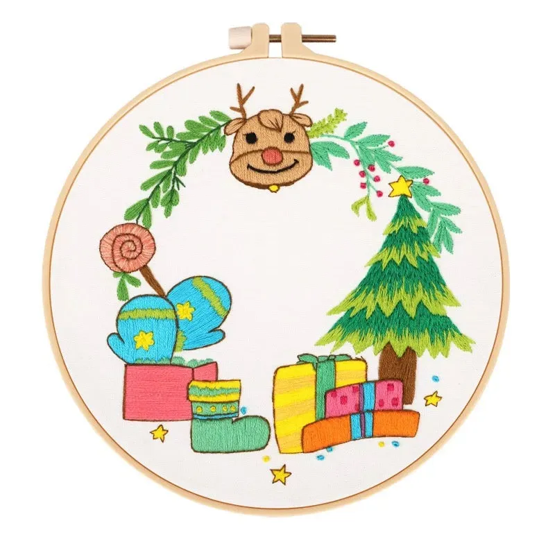 Christmas Gifts Hand Embroidery Kit 20cm