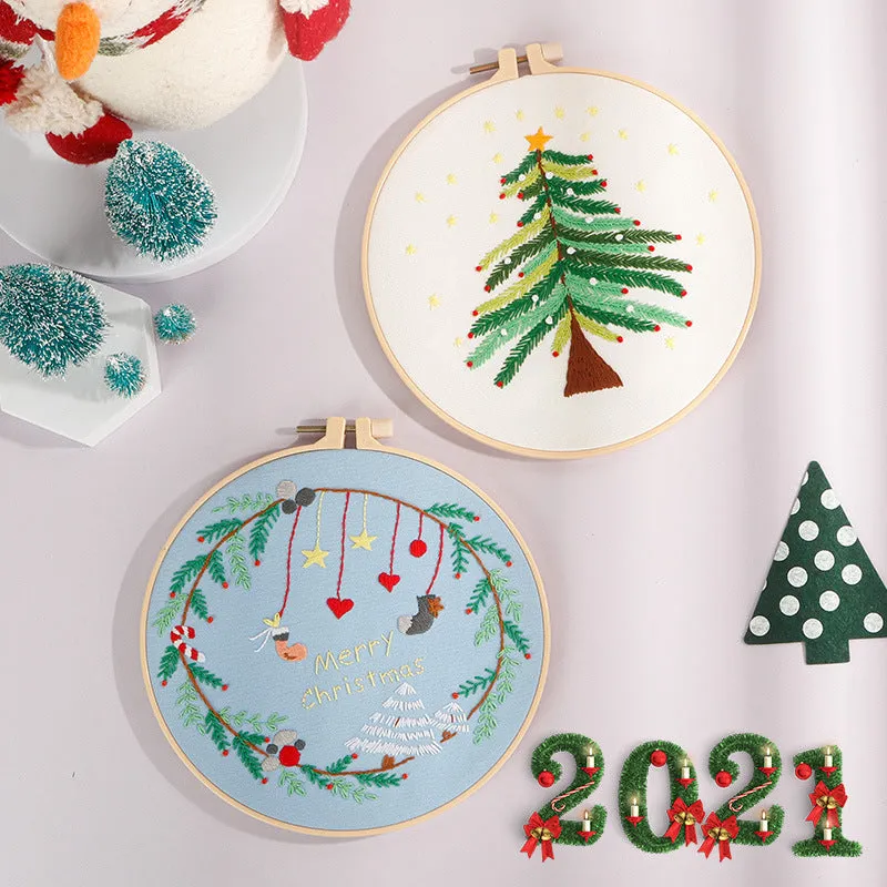 Christmas Gifts Hand Embroidery Kit 20cm