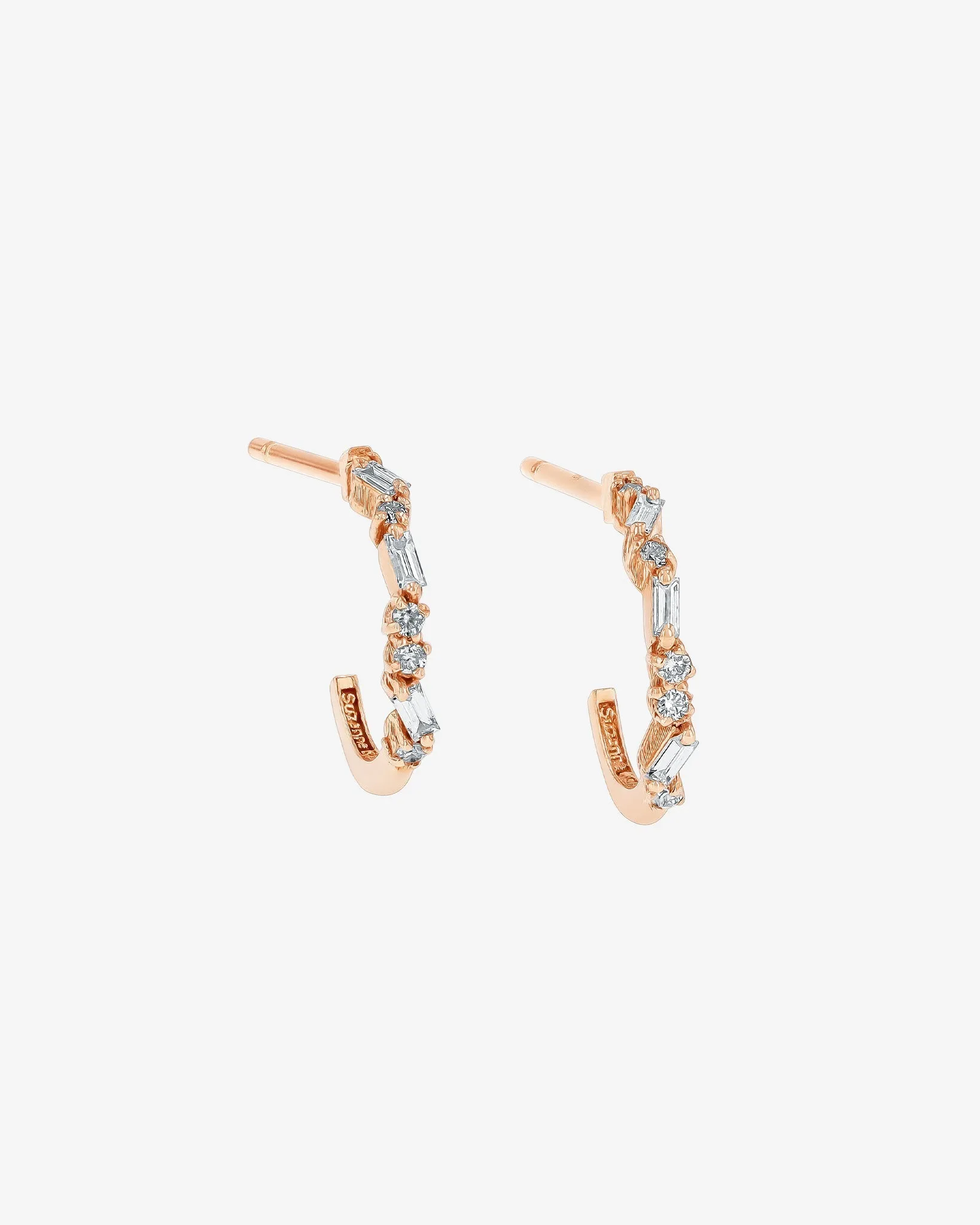 Classic Diamond Thin Mix Mini Hoops