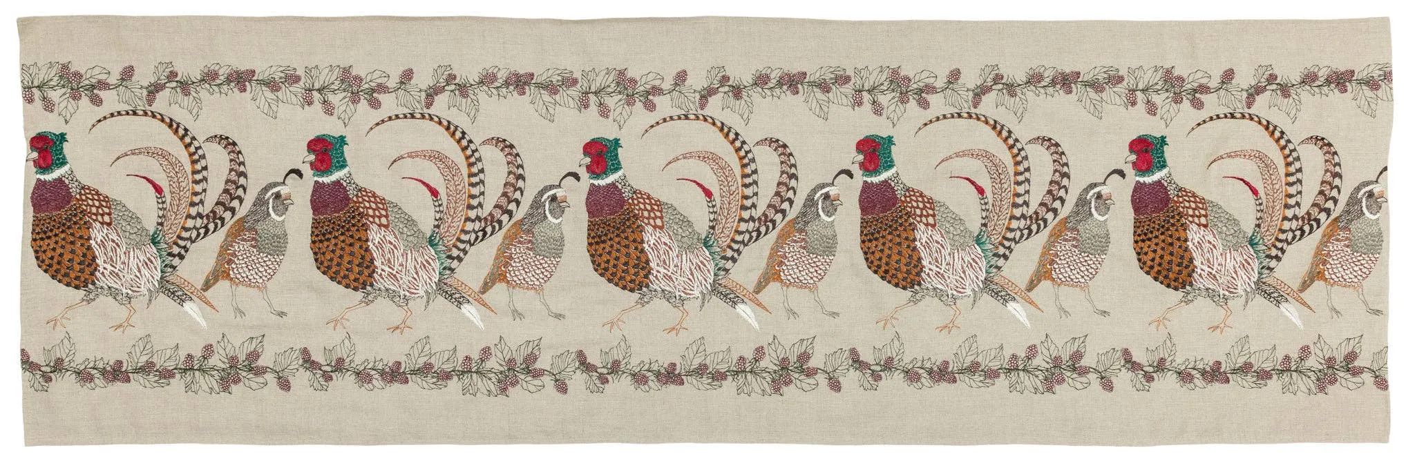 Coral & Tusk - Pheasant and Quail Table Runner