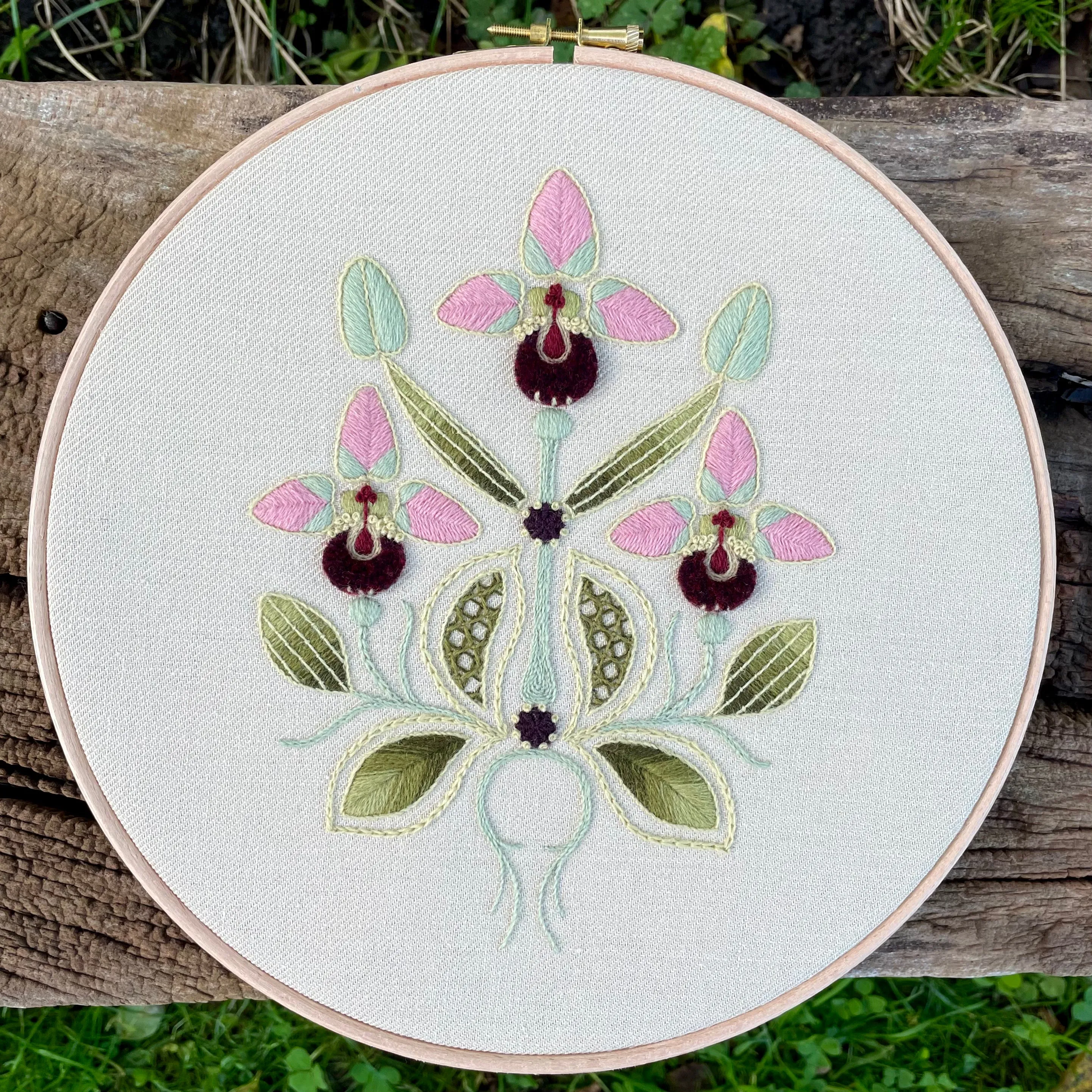 Crewel Work Embroidery Kit The Orchid Collector