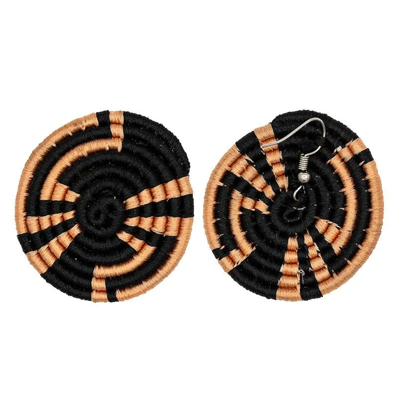 Disc Embroidery Earrings 01 | Handmade in Rwanda