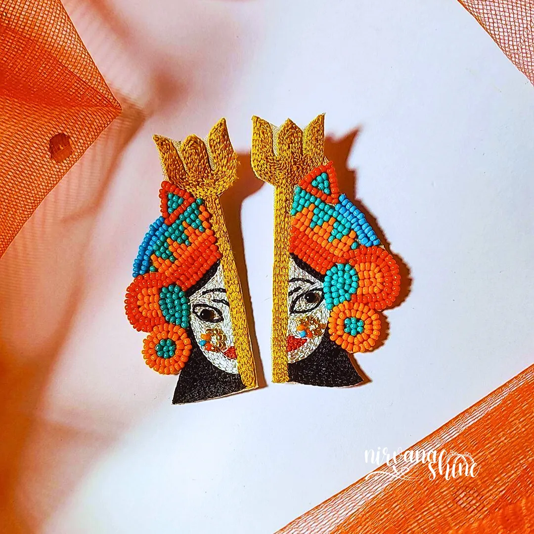 Durga Maa Shakti Statement Earrings