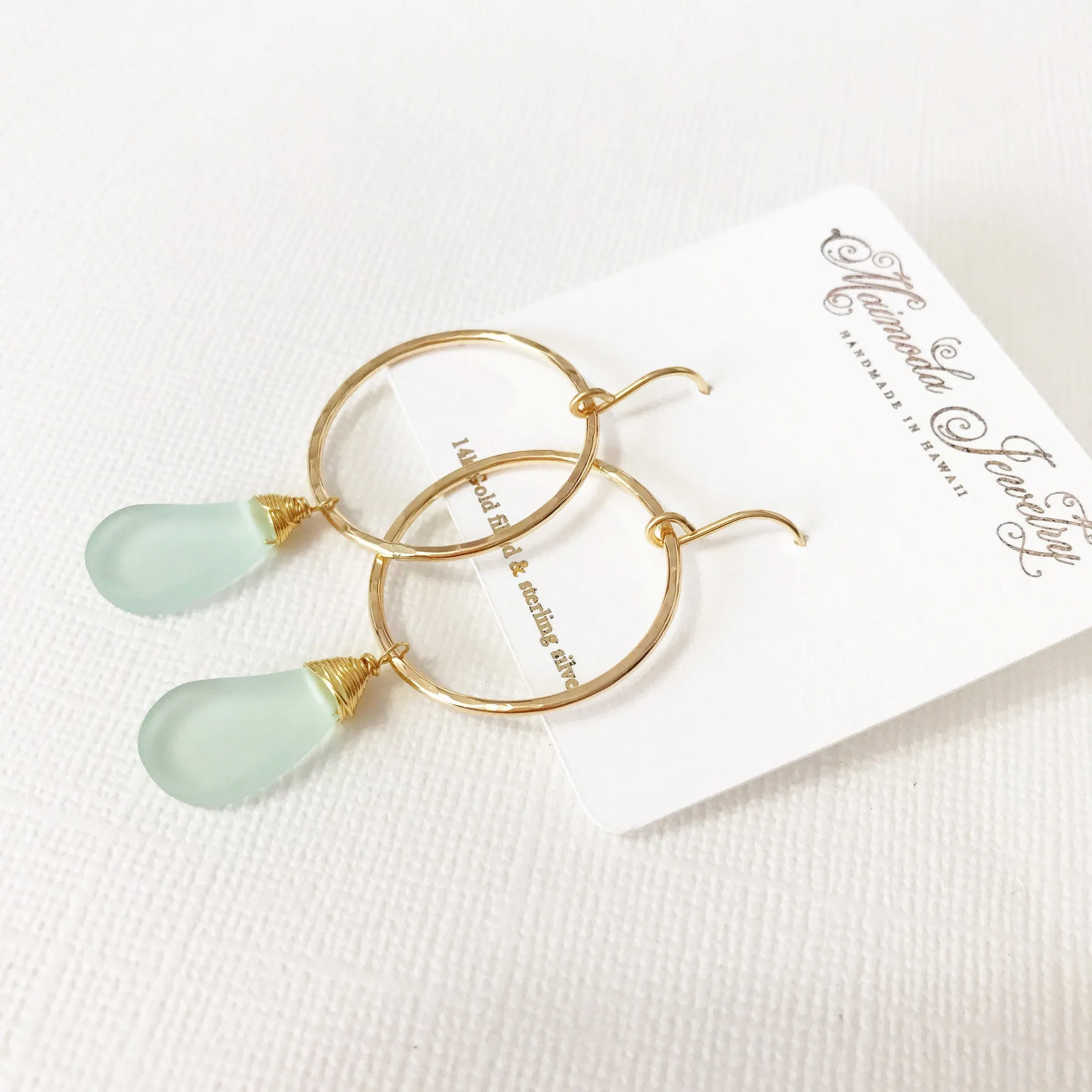 Earrings Lulu - sea foam  (E315)