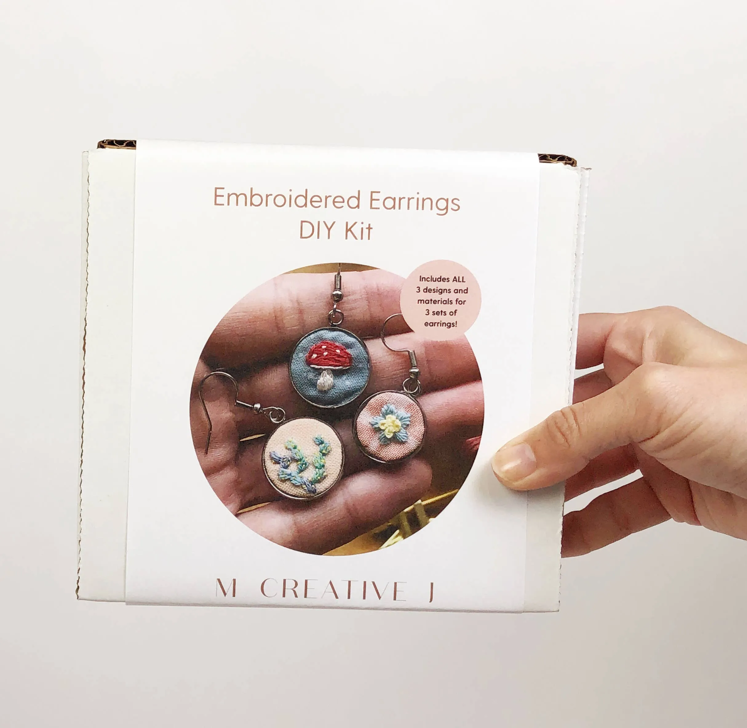 Embroidered Earrings - Beginner DIY Craft Kit