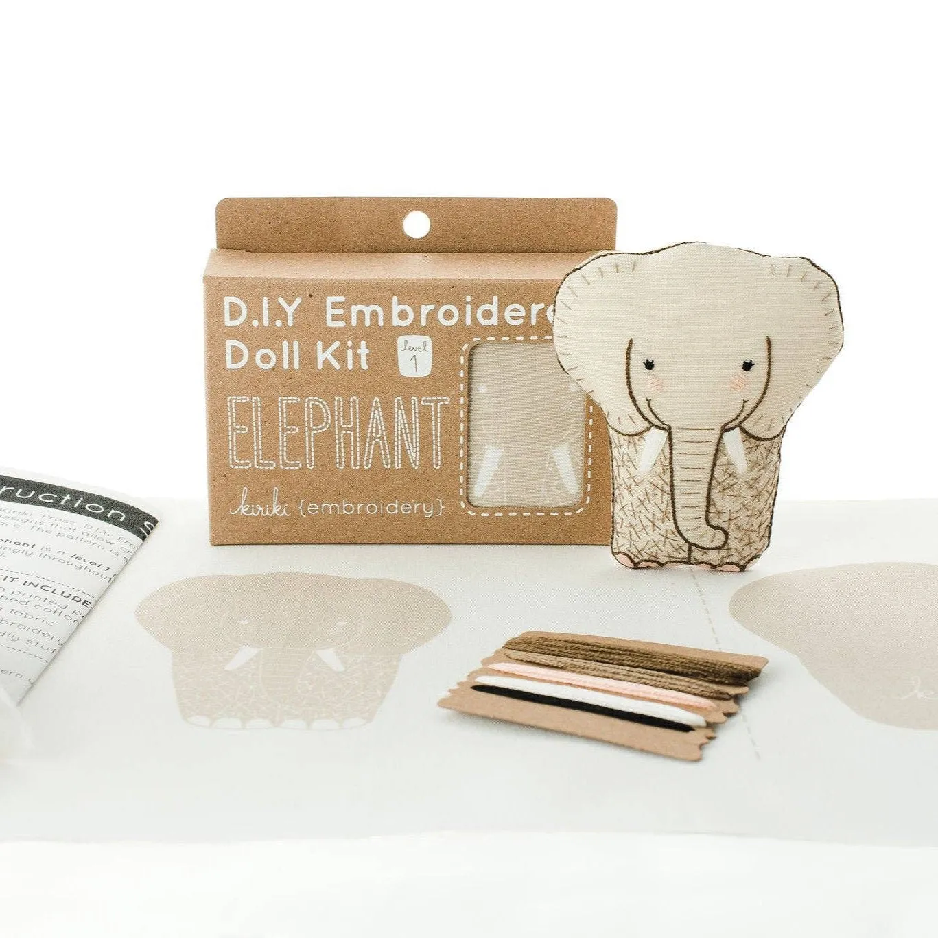 Embroidery Mini Plush Kit, Elephant | Level 1