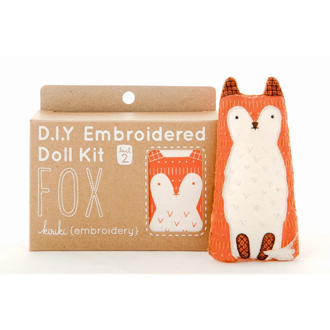 Embroidery Mini Plush Kit - Fox | Level 2