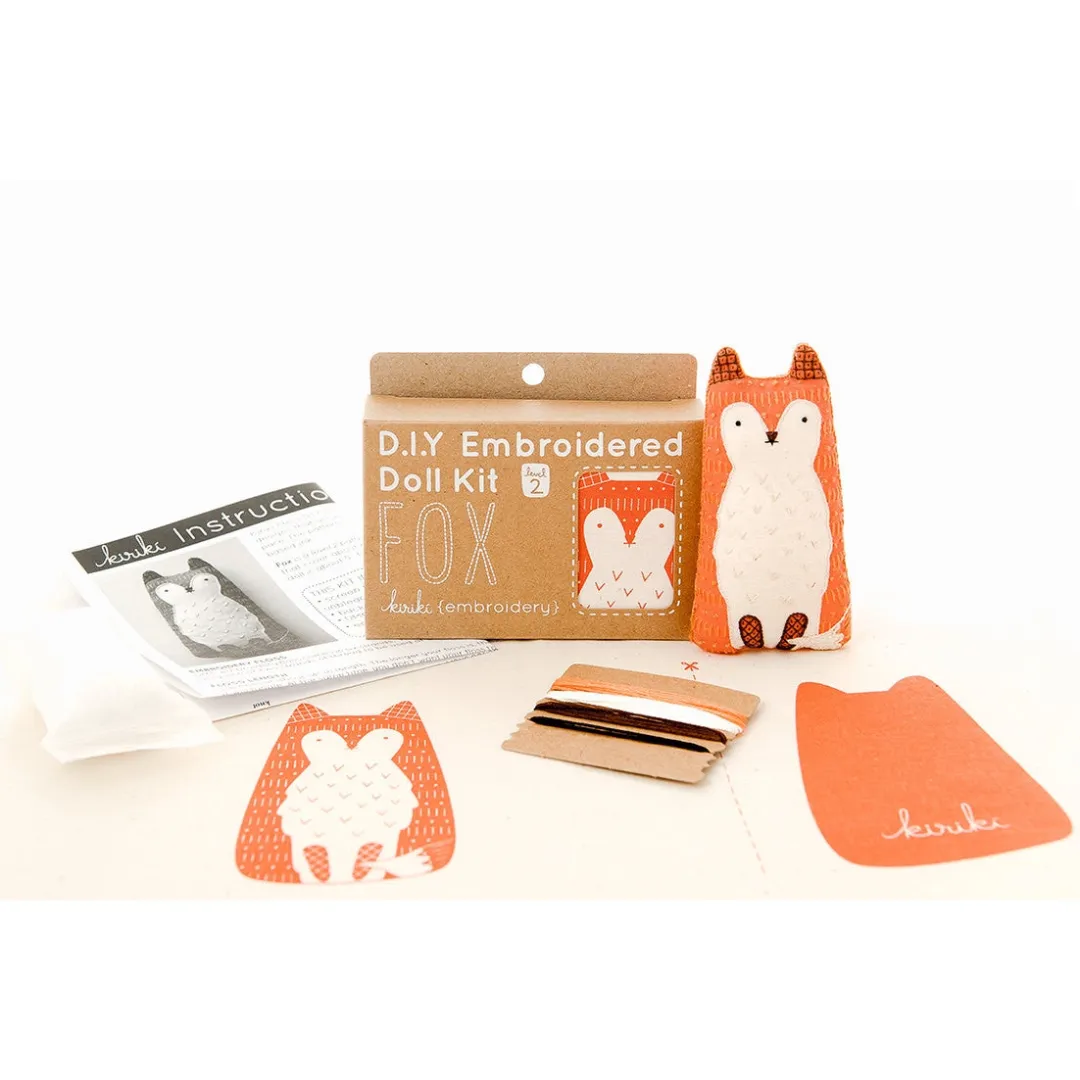 Embroidery Mini Plush Kit - Fox | Level 2