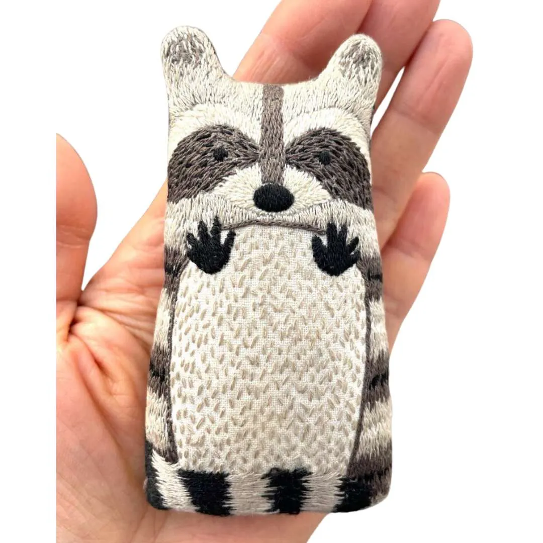 Embroidery Mini Plush Kit, Raccoon | Level 3