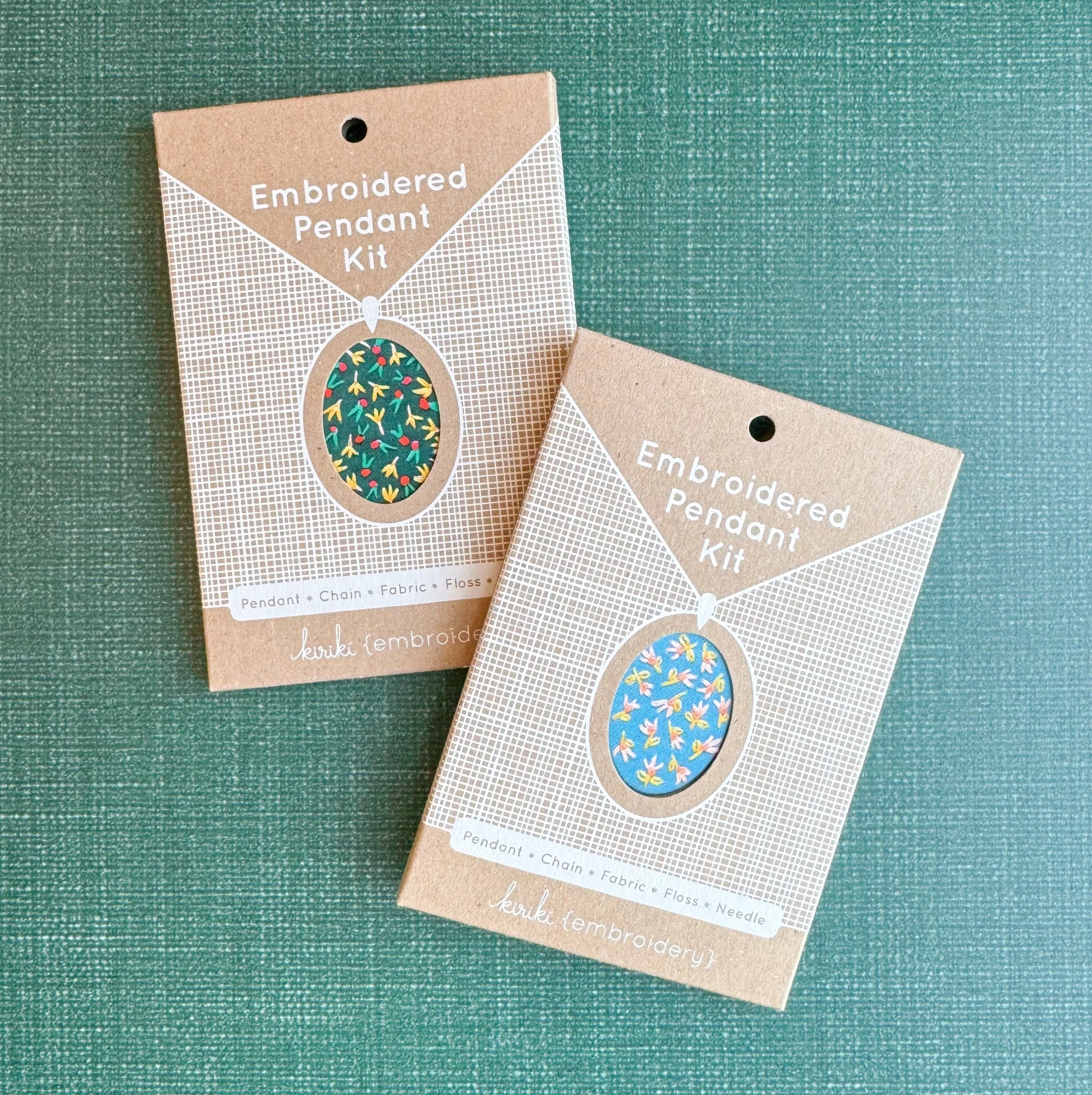 Embroidery Pendant Kit: Tiny Tulip | Beginner