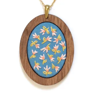 Embroidery Pendant Kit: Tiny Tulip | Beginner