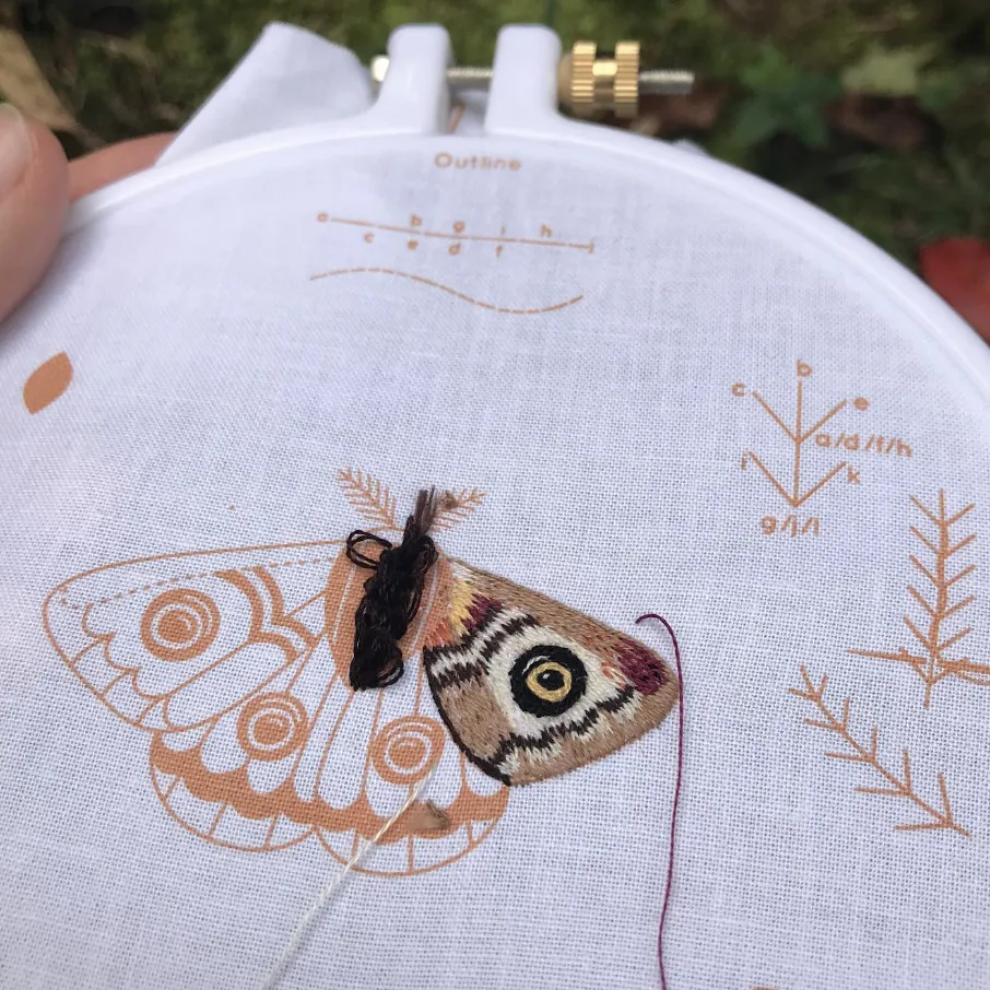 Embroidery Sampler Kit: Moth | Beginner