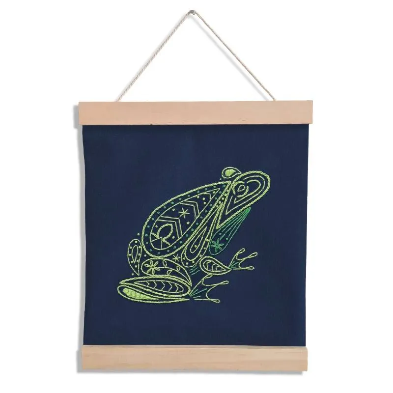 Frog Banner Embroidery Kit