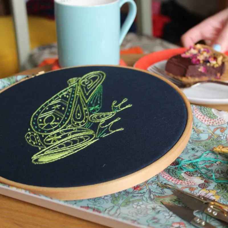 Frog Banner Embroidery Kit