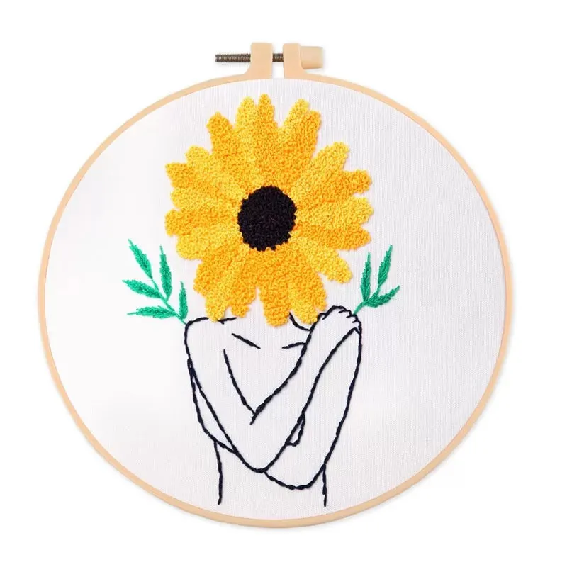 Girl Power Modern Hand Embroidery Kit 20cm