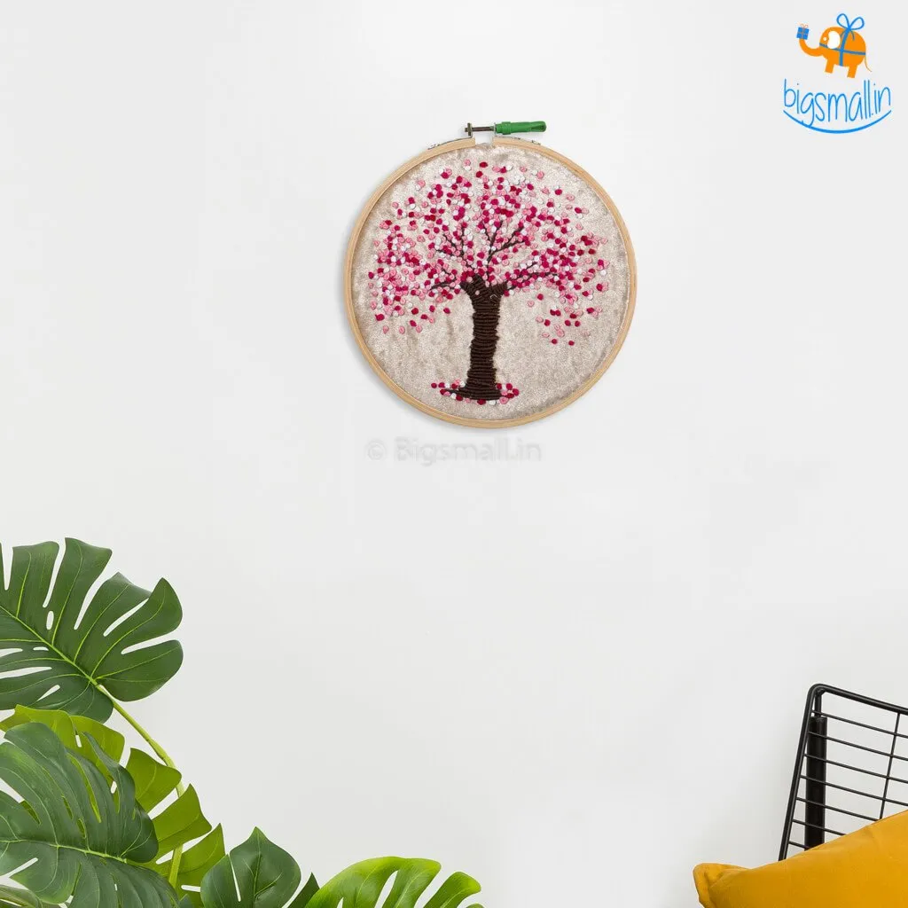 Handmade Cherry Blossom Embroidery Hoop Art