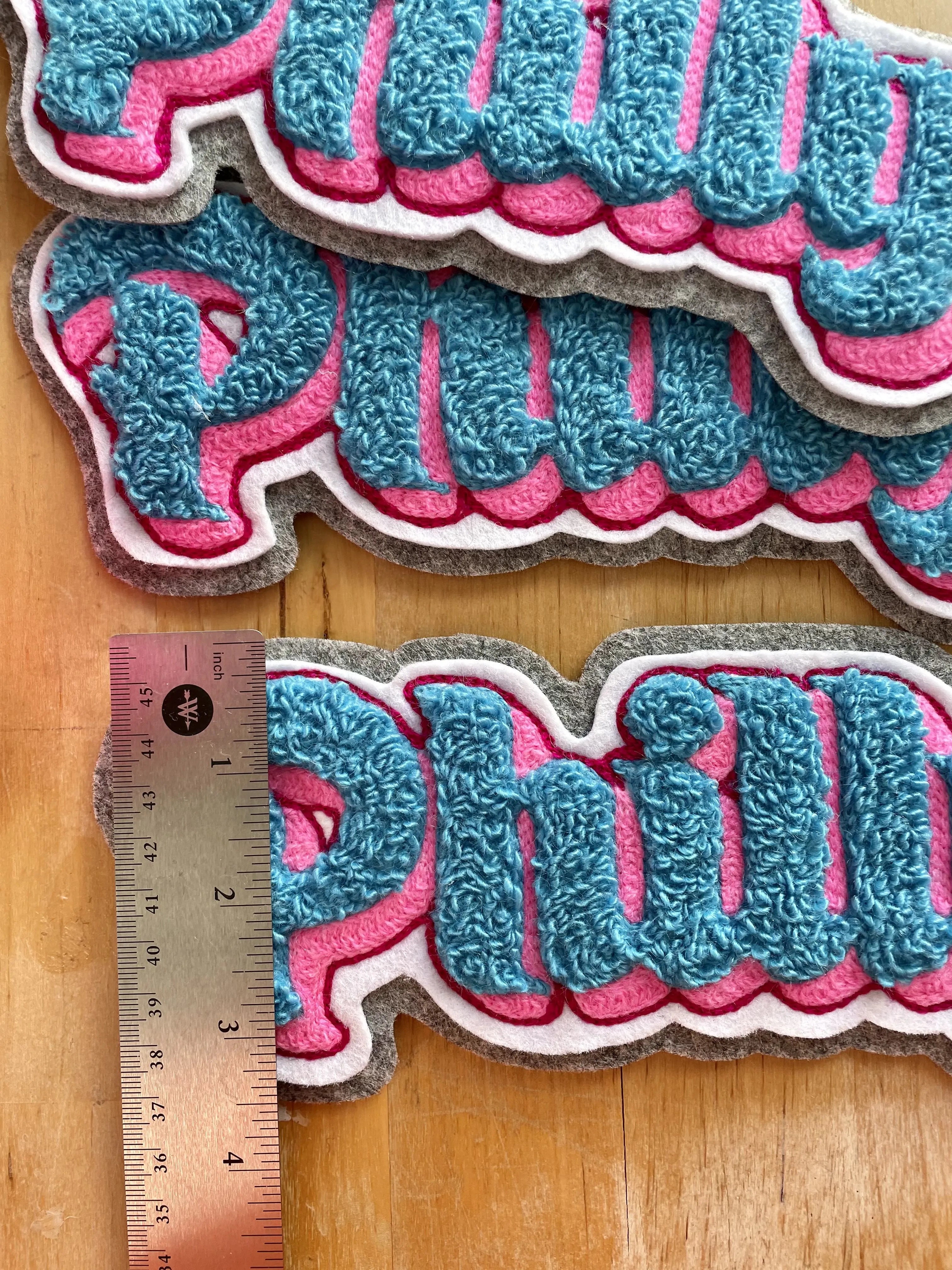 Handmade Handcranked Chainstitch Embroidered Philly Chenille Vintage Patch