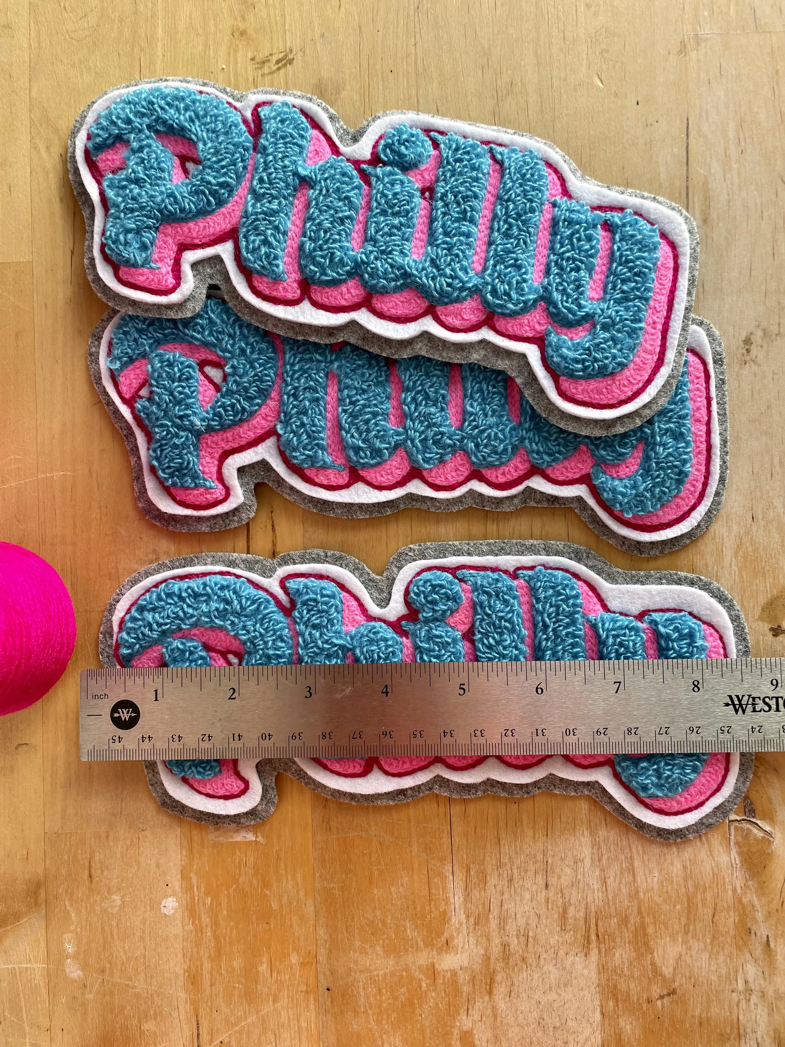 Handmade Handcranked Chainstitch Embroidered Philly Chenille Vintage Patch