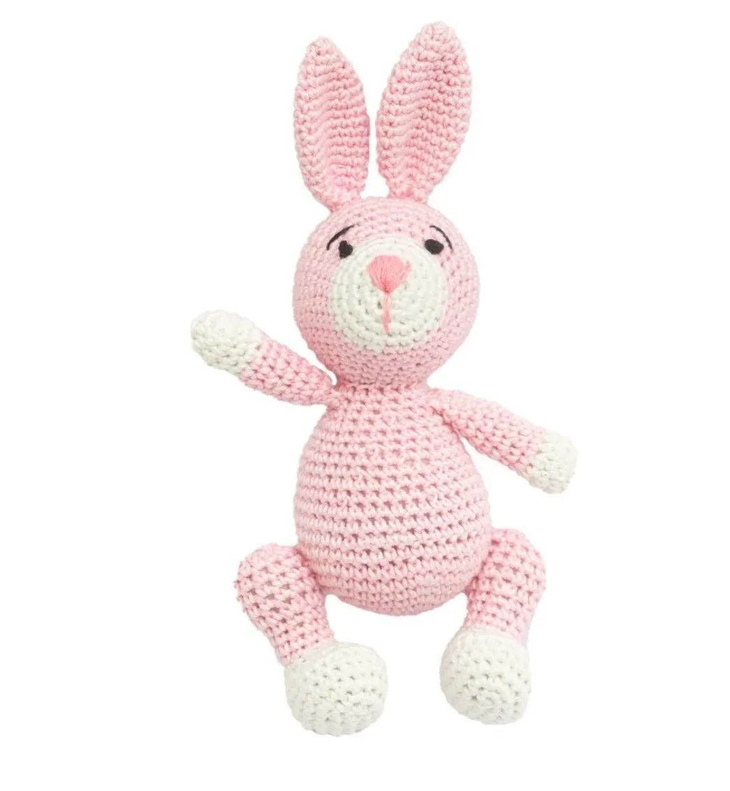 Happy Threads  Amigurumi Soft Toy - Handmade Crochet - Pink Bunny