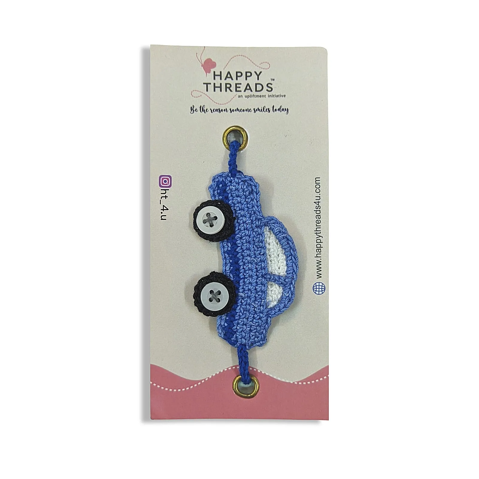 Happy Threads-Handmade Crochet Car Band- Light Blue