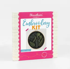 Hawthorn Handmade : Black Forest Ferns Embroidery Kit