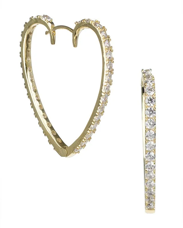 Heart Shaped Hoop Earrings