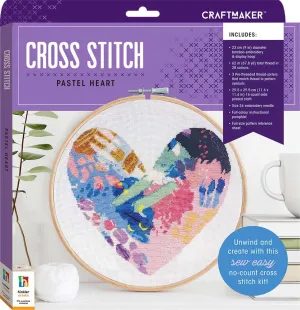 Hinkler Craft Maker Cross-stitch Kit: Pastel Heart