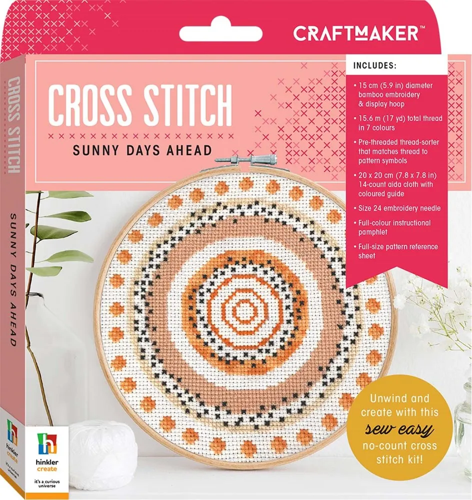 Hinkler Craft Maker Cross-stitch Kit: Sunny Days Ahead