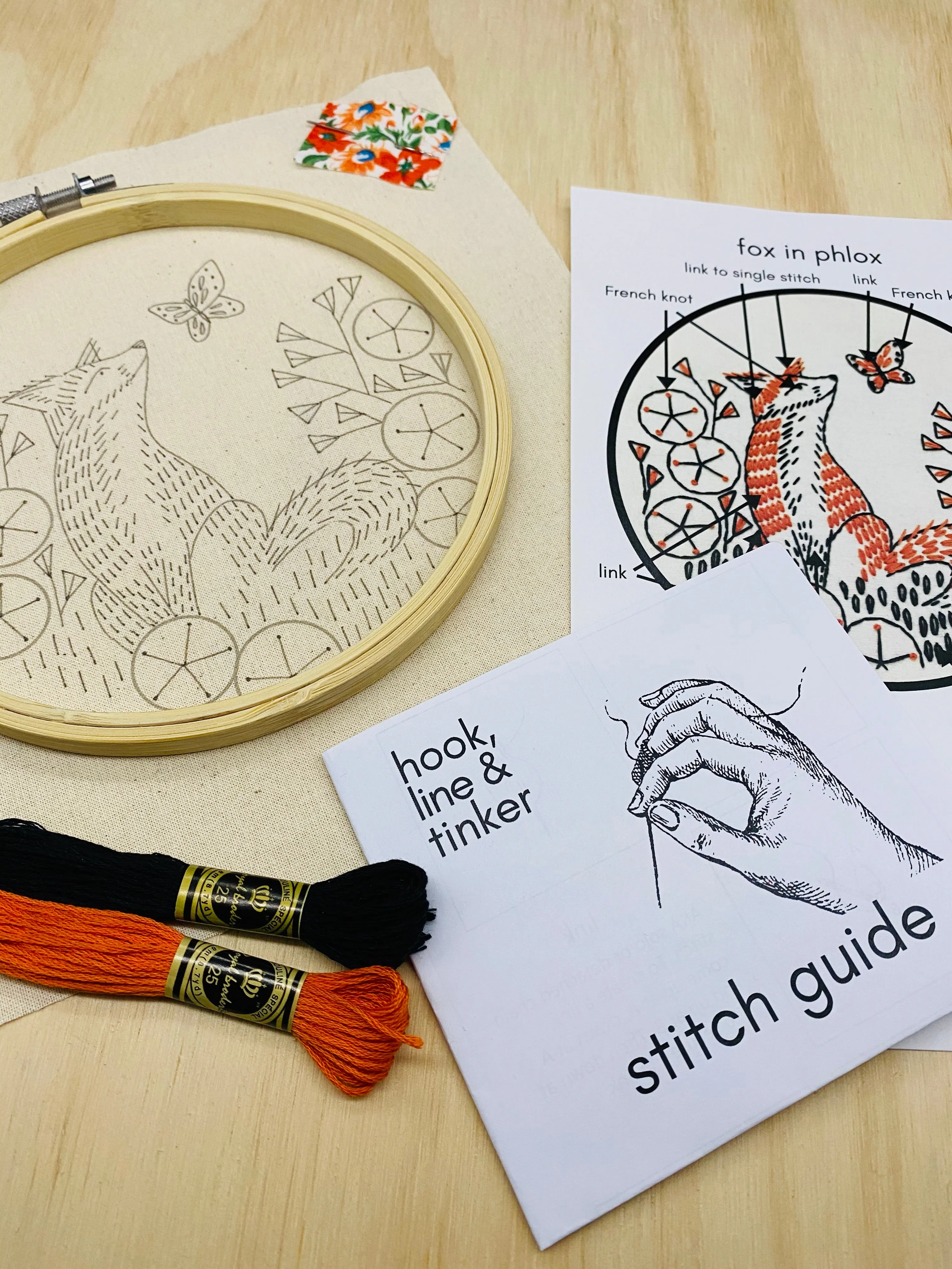 Hook, Line & Tinker Embroidery Kits