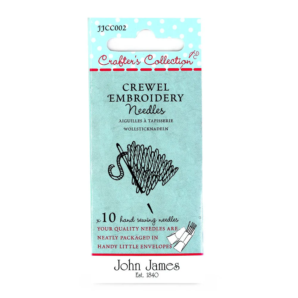 John James Crafter's Collection - Crewel Embroidery Size 22/26 - 10 pack