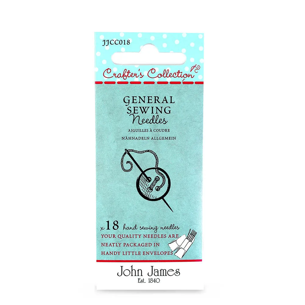 John James Crafter's Collection - General Sewing Needles Size 3/7 - 18 pack