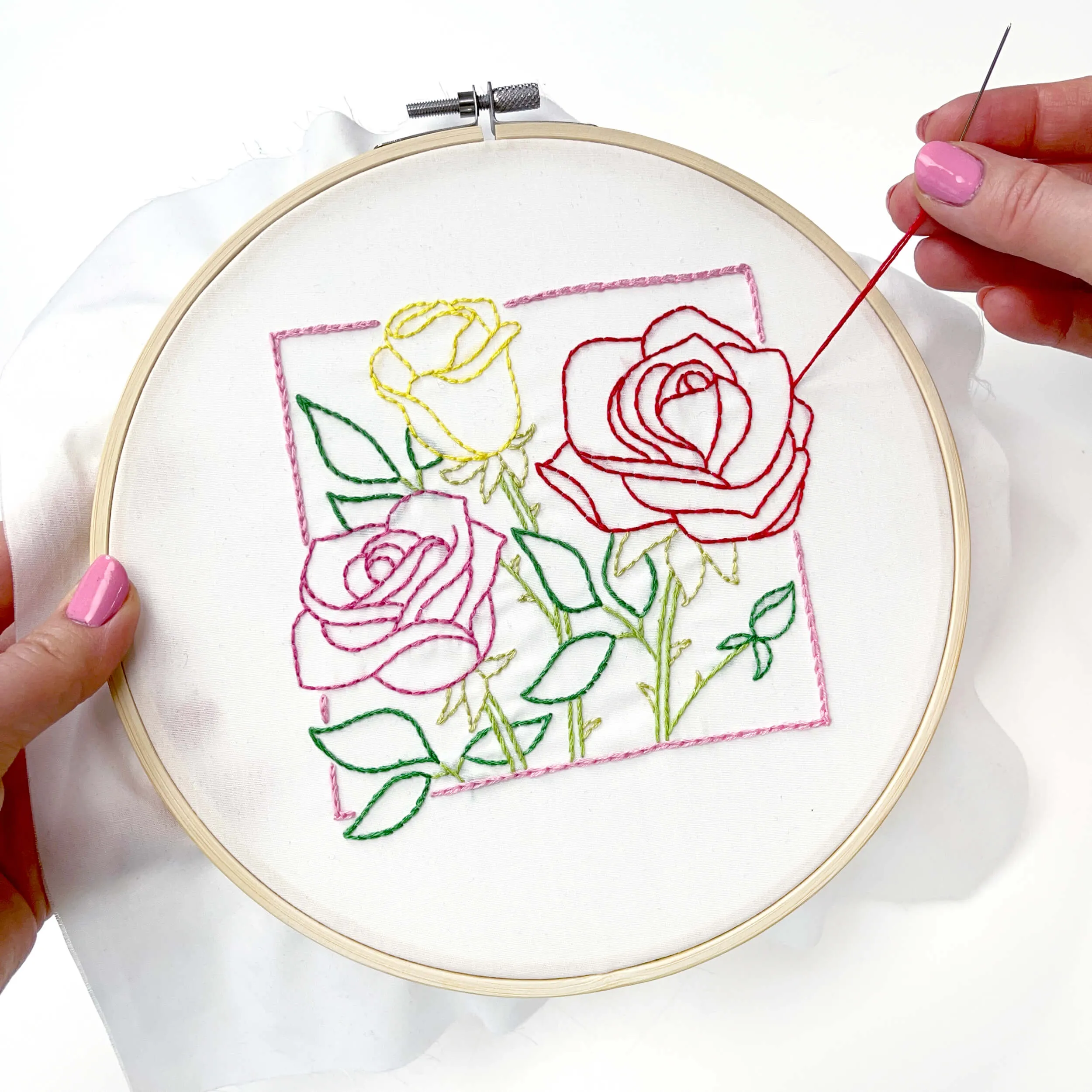 June Rose embroidery kit