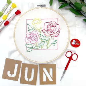 June Rose embroidery kit