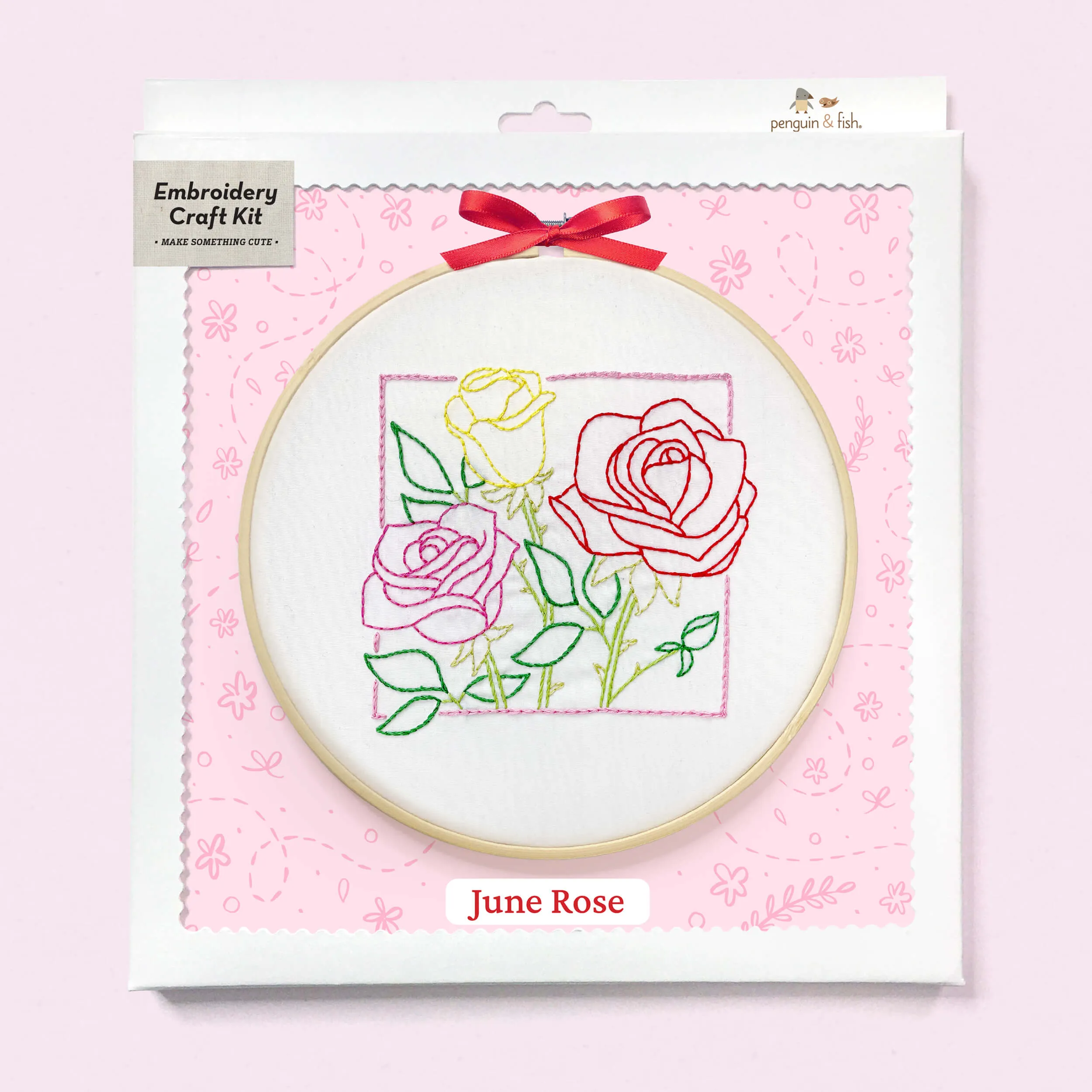 June Rose embroidery kit