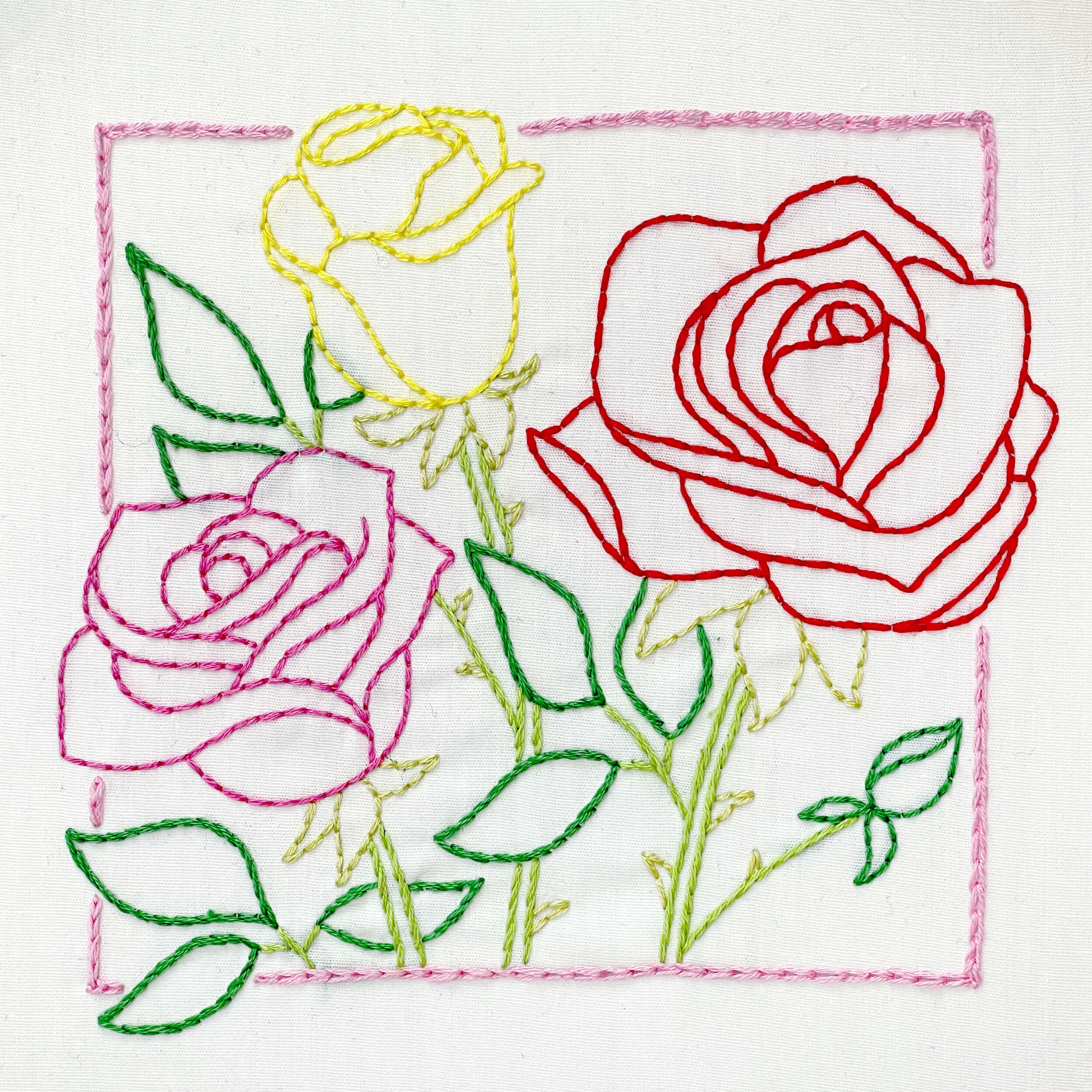 June Rose embroidery kit