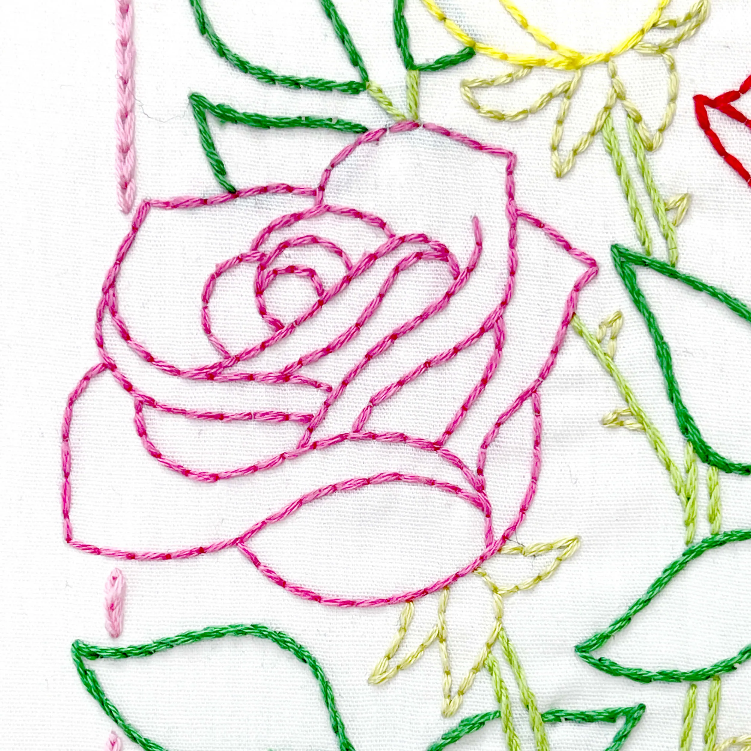 June Rose embroidery kit