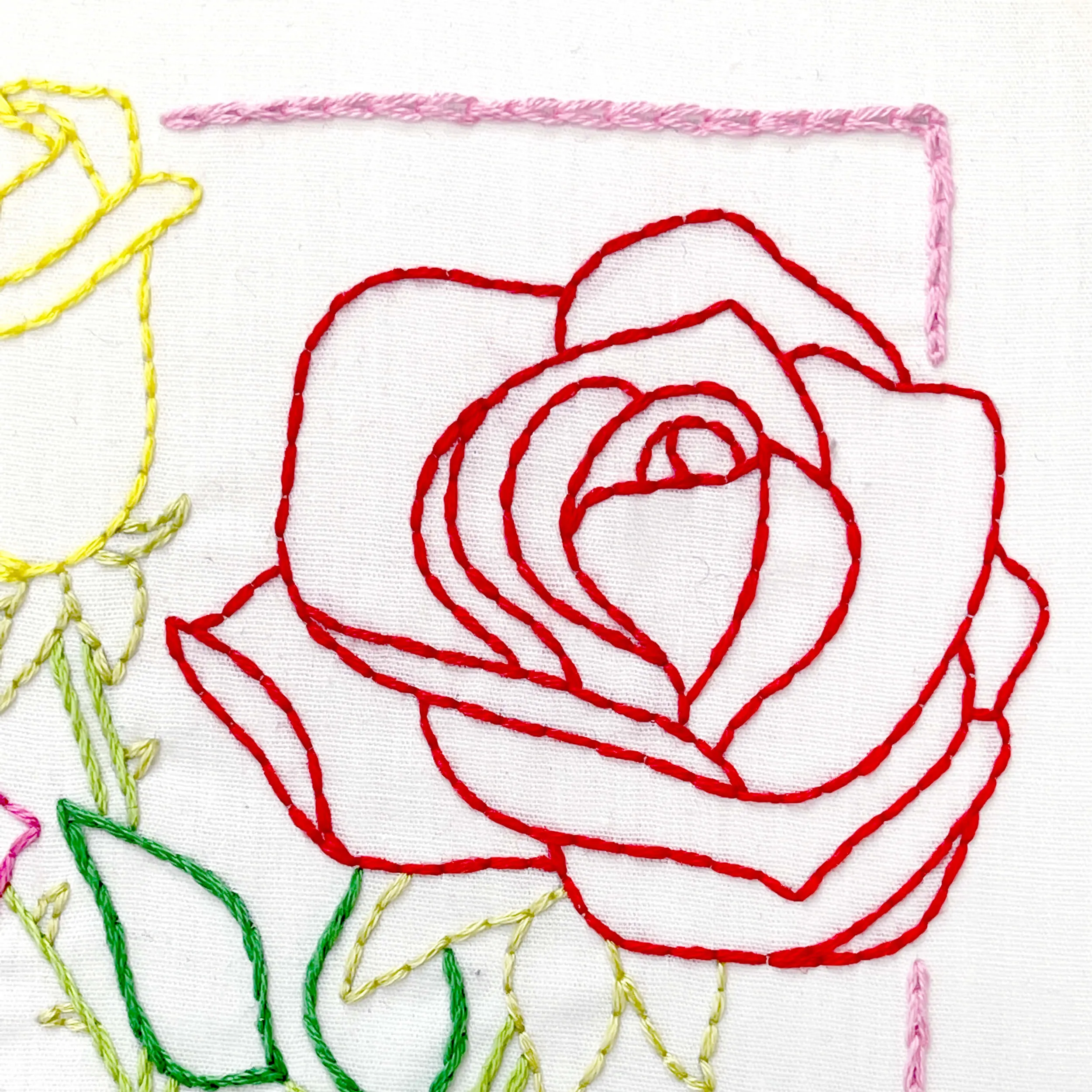 June Rose embroidery kit