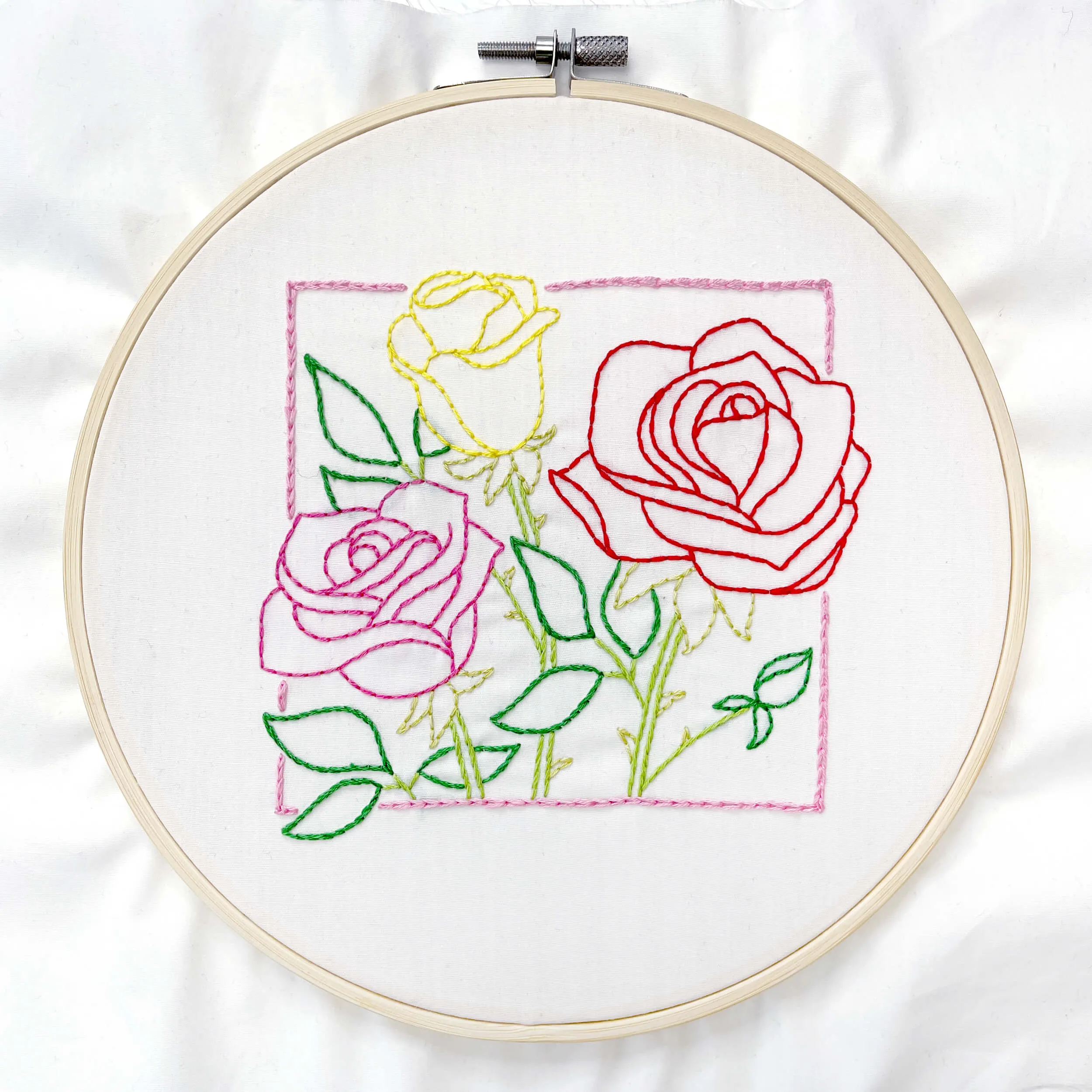 June Rose embroidery kit